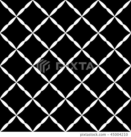 Seamless abstract grid art black white diagonal pattern 45004210