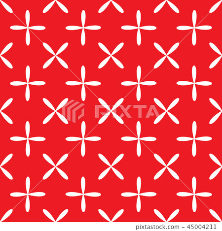 Seamless abstract grid art white red pattern 45004211