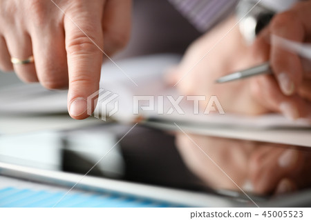 Two businessman are looking and 45005523