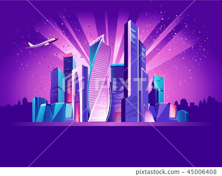 Moscow city neon Moscow city neon 45006408