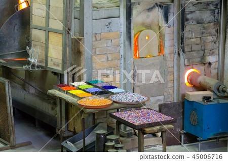 Glass furnace view,Venice,Italy 45006716