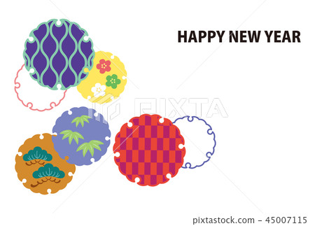 新年的卡片模板 新年的卡片模板 45007115