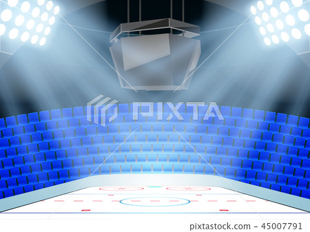 Backgrounds of ice hockey arena 45007791