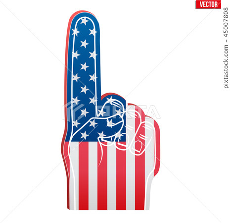 Sports Fan Foam Finger with USA Flag 45007808