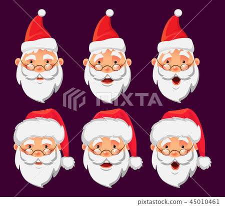 Santa Claus head set - Stock Illustration [45010461] - PIXTA