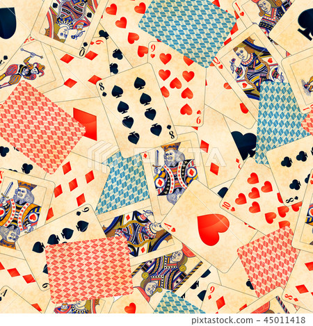 A lot of detailed colorful poker cards 45011418