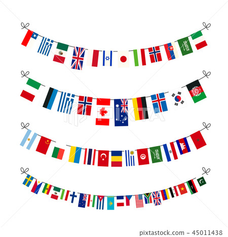 Set of garlands with true proportions flags Set of garlands with true proportions flags 45011438