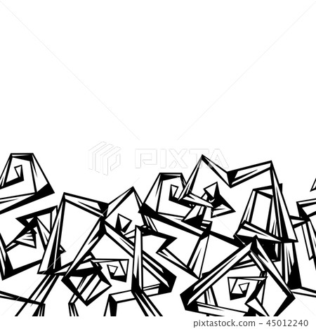 Seamless pattern of abstract curls with corners. Seamless pattern of abstract curls with corners. 45012240