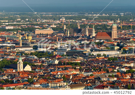 Aerial view of Munich. Munich, Bavaria, Germany Aerial view of Munich. Munich, Bavaria, Germany 45012792