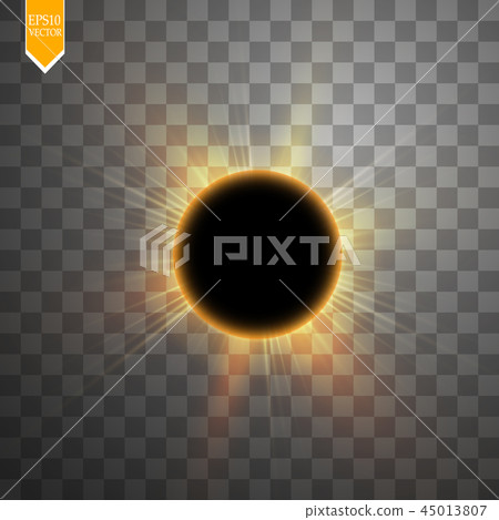 Total solar eclipse vector illustration. Total solar eclipse vector illustration. 45013807