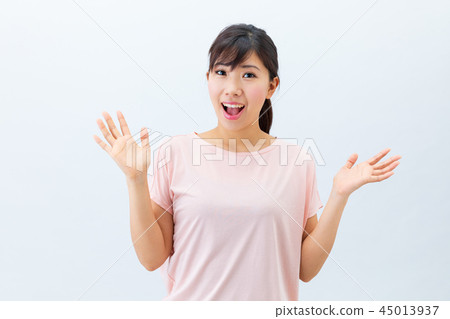 Young woman doing yoga fitness 45013937