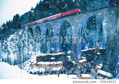 Traditional christmas market in the Ravenna gorge, Germany. Traditional christmas market in the Ravenna gorge, Germany. 45014013