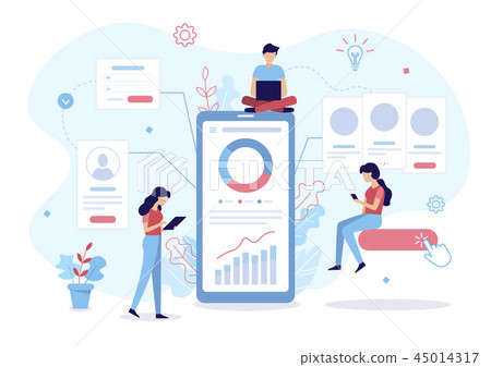 App development flat concept App development flat concept 45014317