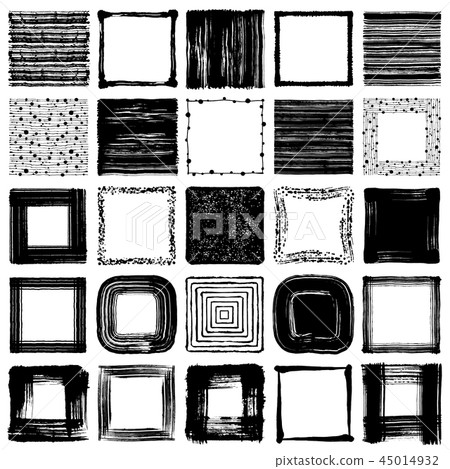 Calligraphy Square 25 types handwritten set Calligraphy Square 25 types handwritten set 45014932