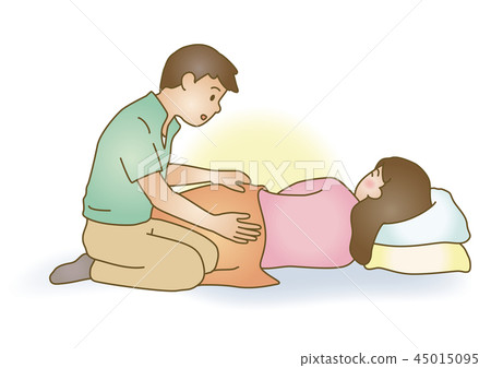 First aid illustration 22: labor pain 45015095