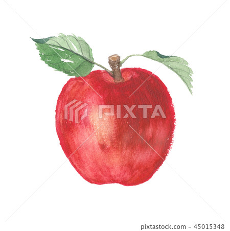 Apple with leaf 45015348