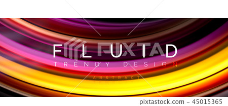 Background abstract design, flowing mixing liquid color waves on black Background abstract design, flowing mixing liquid color waves on black 45015365