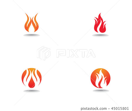 Fire Logo Template vector icon Oil, - Stock Illustration [45015801] - PIXTA