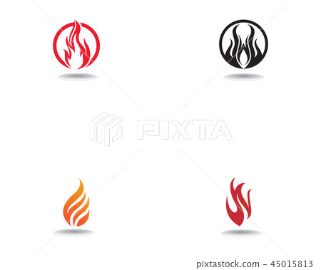 Fire Logo Template vector icon Oil, - Stock Illustration [45015813] - PIXTA