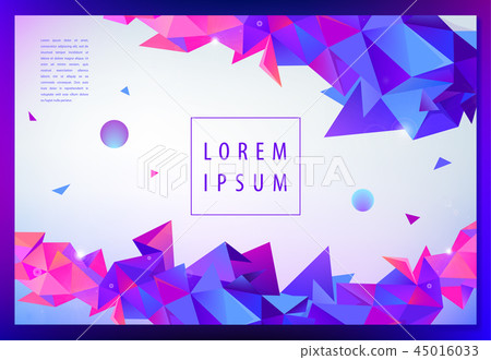 Vector creative geometric wallpaper, facet banner, futuristic cover, web page concept, book design Vector creative geometric wallpaper, facet banner, futuristic cover, web page concept, book design 45016033
