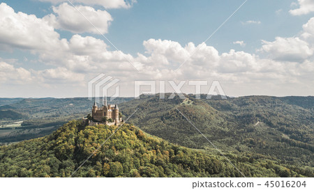 Aerial view of Hohenzollern castle Aerial view of Hohenzollern castle 45016204