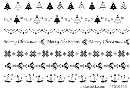 聖誕節裝飾線簡單現代黑白 45016833