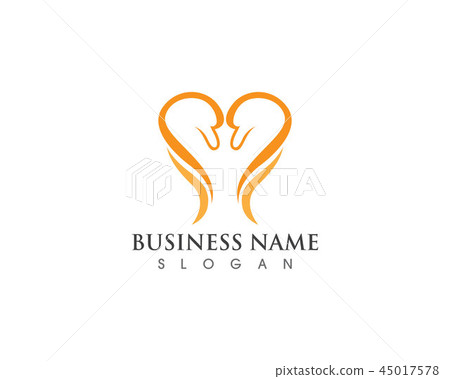 Swan logo Template vector 45017578