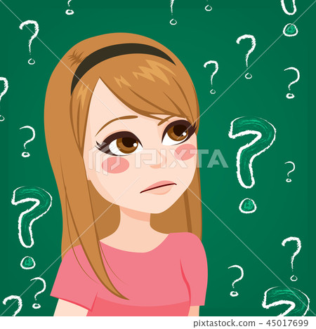 Teenager Girl Doubting 45017699