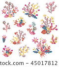 Plasticine succulent with flowers illustration. Bouquets and arr 45017812