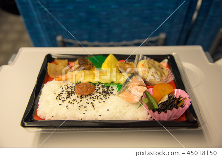 Japanese Box in Shinkansen or bullet train 45018150