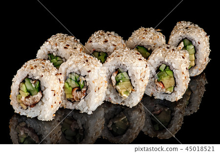 A lot of sushi roll california 45018521