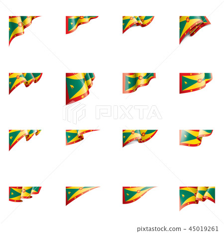 Grenada flag, vector illustration on a white background 45019261