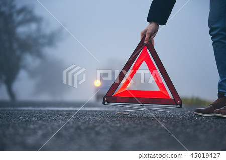 Traffic problem in thick fog 45019427