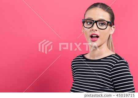Young woman talking Young woman talking 45019715