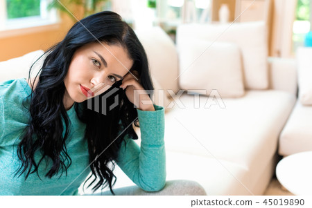 Happy young woman Happy young woman 45019890