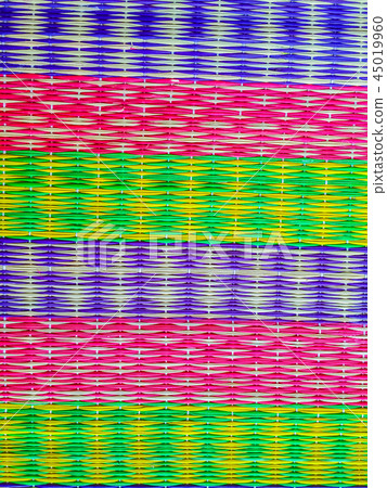 Colorful pattern on the papyrus mat 45019960