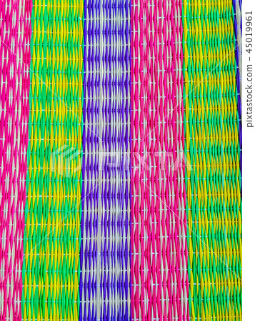 Colorful pattern on the papyrus mat 45019961