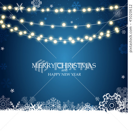 Abstract Winter Snow New Year and Merry Christmas Natural Background. Vector Illustration 45020612