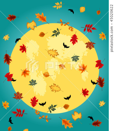 Halloween Party Background Template. Vector illustration 45020622