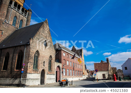 Streets and the Jerusalem church at Bruges 45021380