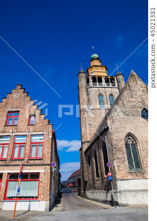 Streets and the Jerusalem church at Bruges 45021381
