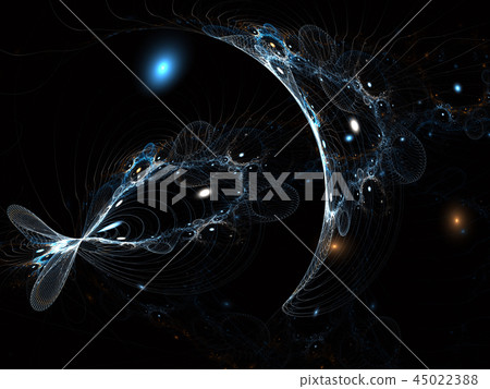 Soft glowing layered abstract fractal network Soft glowing layered abstract fractal network 45022388