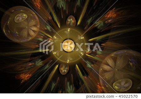 Glow Abstract Fractal Flower Bright Background Glow Abstract Fractal Flower Bright Background 45022570