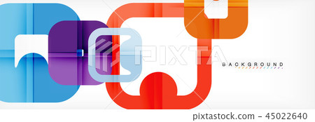 Square geometric background, multicolored template for business or technology presentation or web 45022640