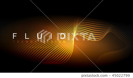Digital flowing wave particles abstract background - Stock Illustration ...