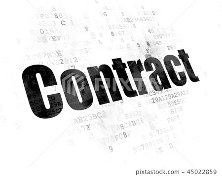 Business concept: Contract on Digital background Business concept: Contract on Digital background 45022859