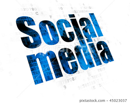 Social network concept: Social Media on Digital background Social network concept: Social Media on Digital background 45023037