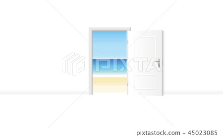 Open Door Beach View Ocean Shore 45023085