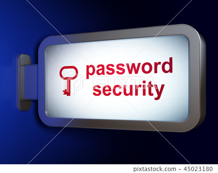 Protection concept: Password Security and Key on billboard background Protection concept: Password Security and Key on billboard background 45023180