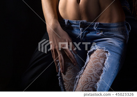 Photo of young sexual woman and man 45023326